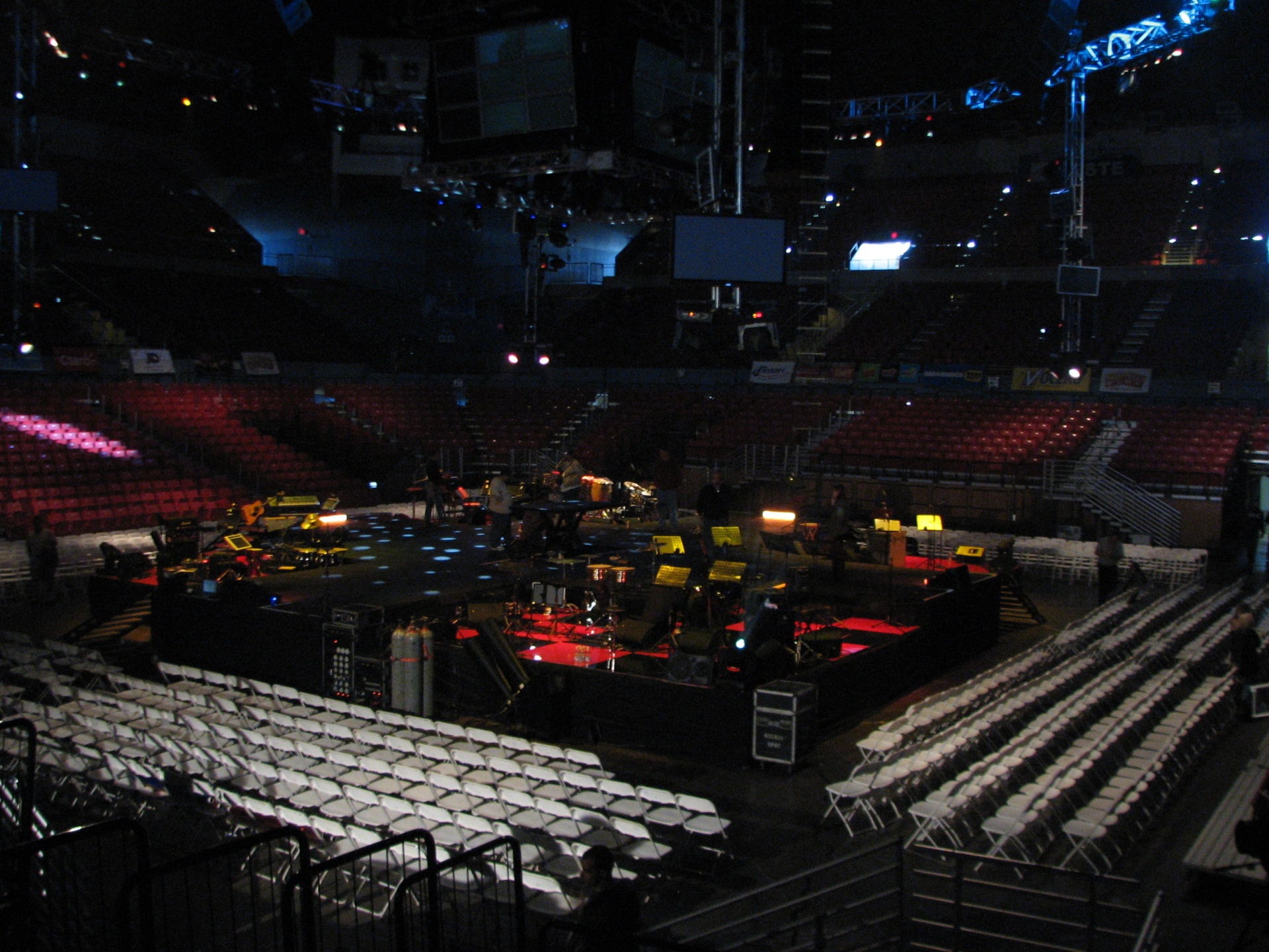 Concert ready, house lights down