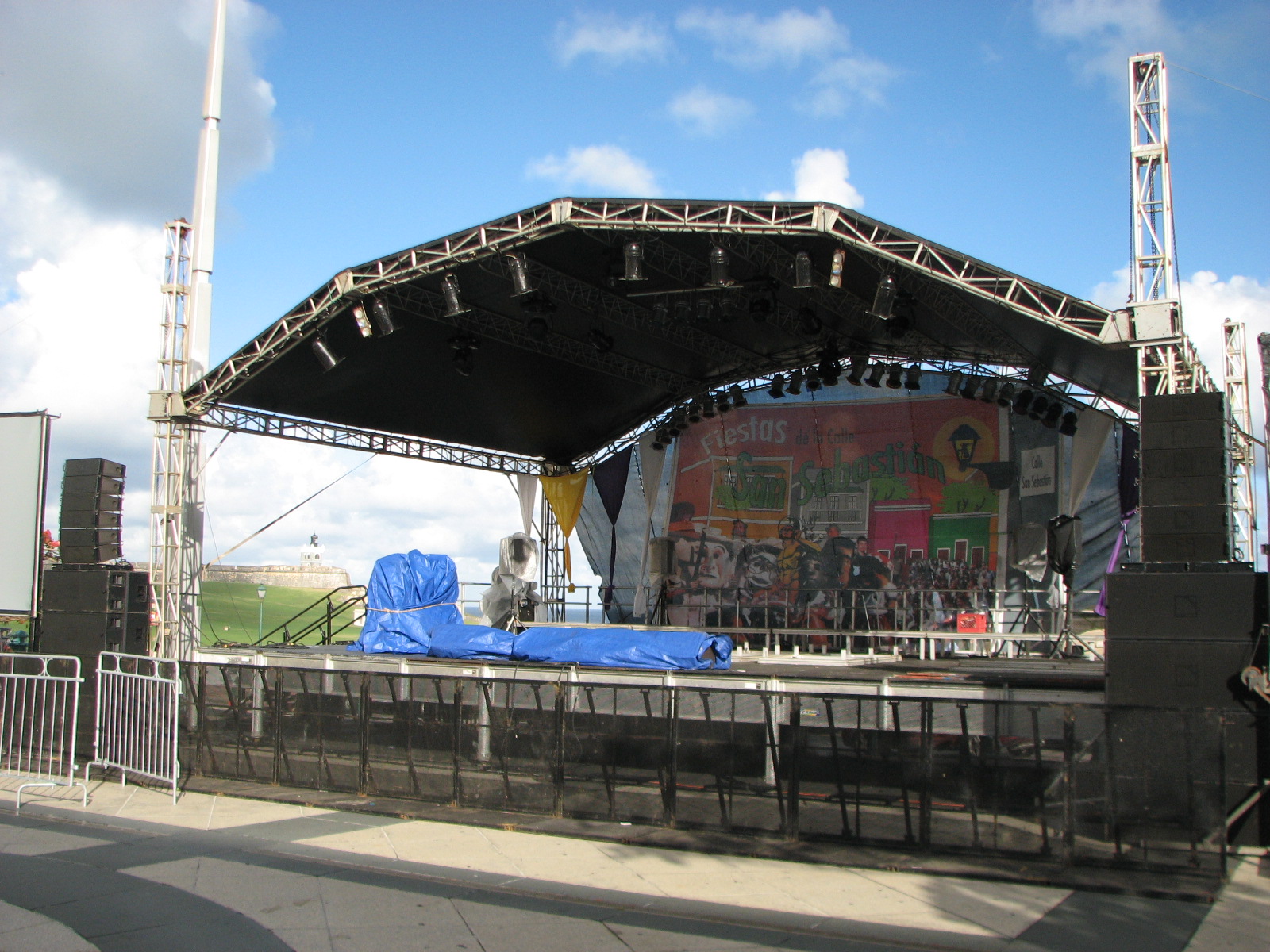 Festival stage at San Sebastián street celebration